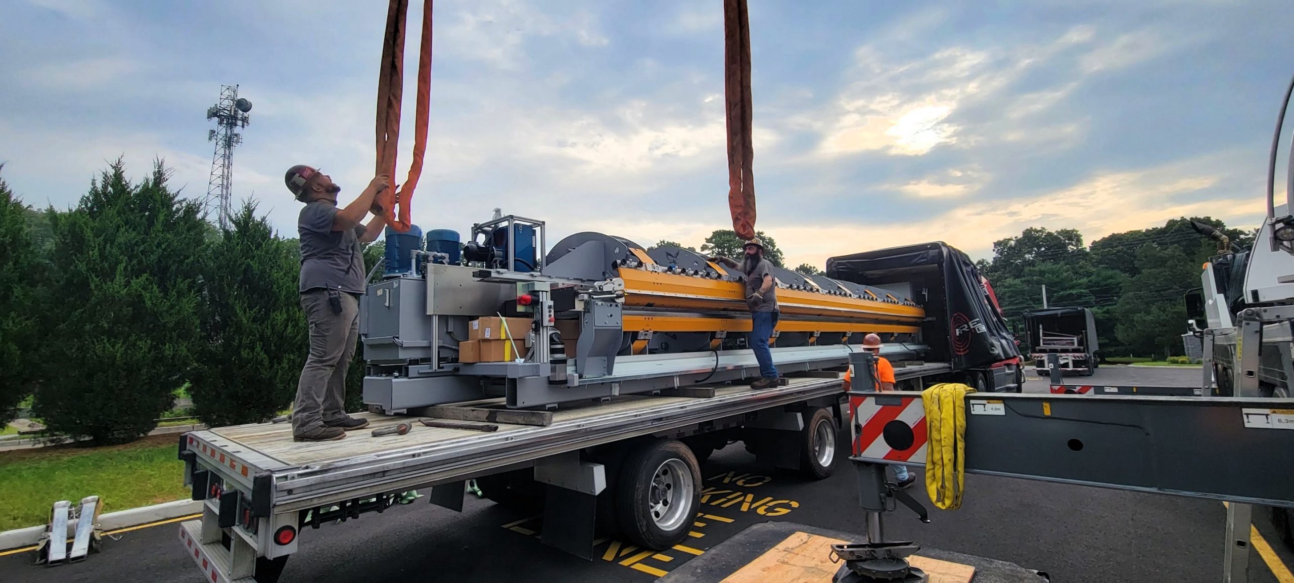 rigging and installation project for a customer specializing in custom stainless-steel fabrication.